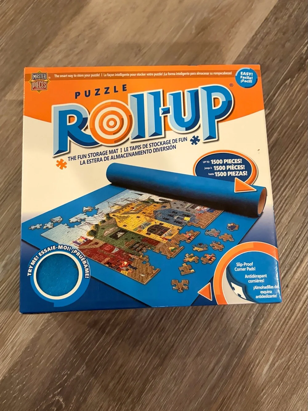 Puzzle Roll-Up Storage Mat - Blue